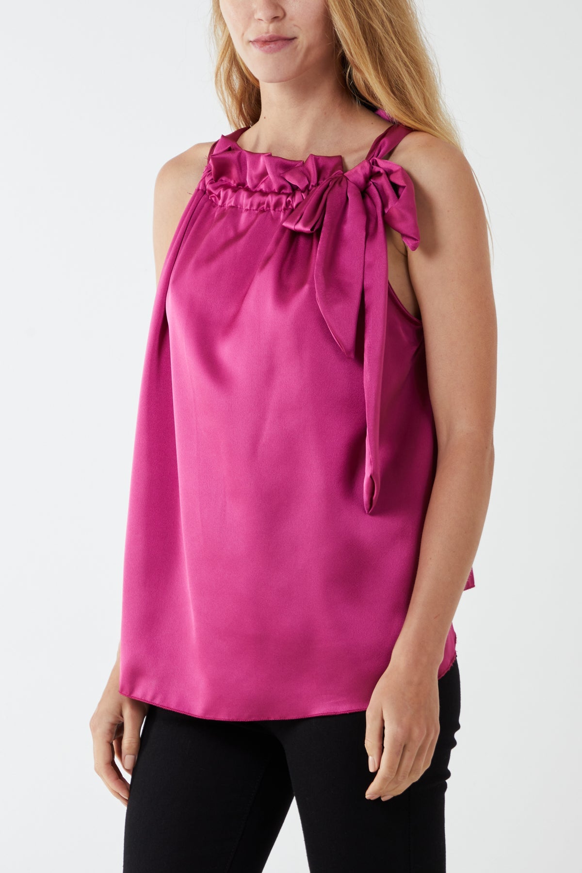 Satin Halter Neck Top