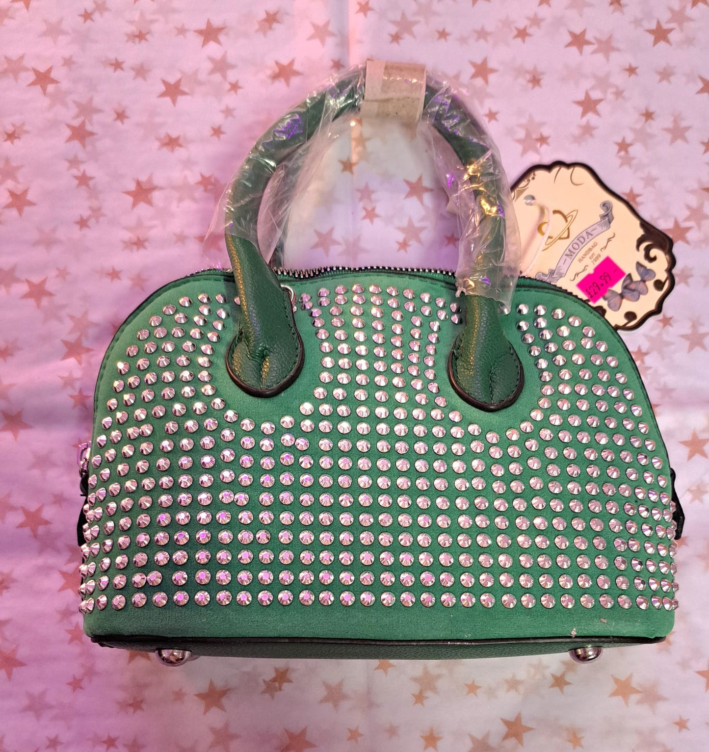 Retro Diamanté Bowler Bag