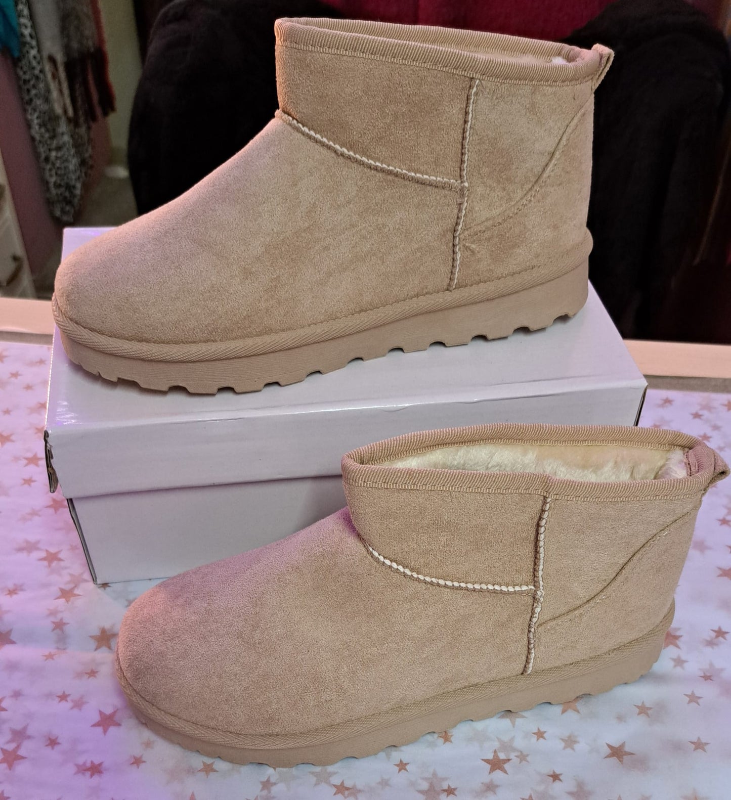 Reduced - Beige Faux Fur Lined Boot