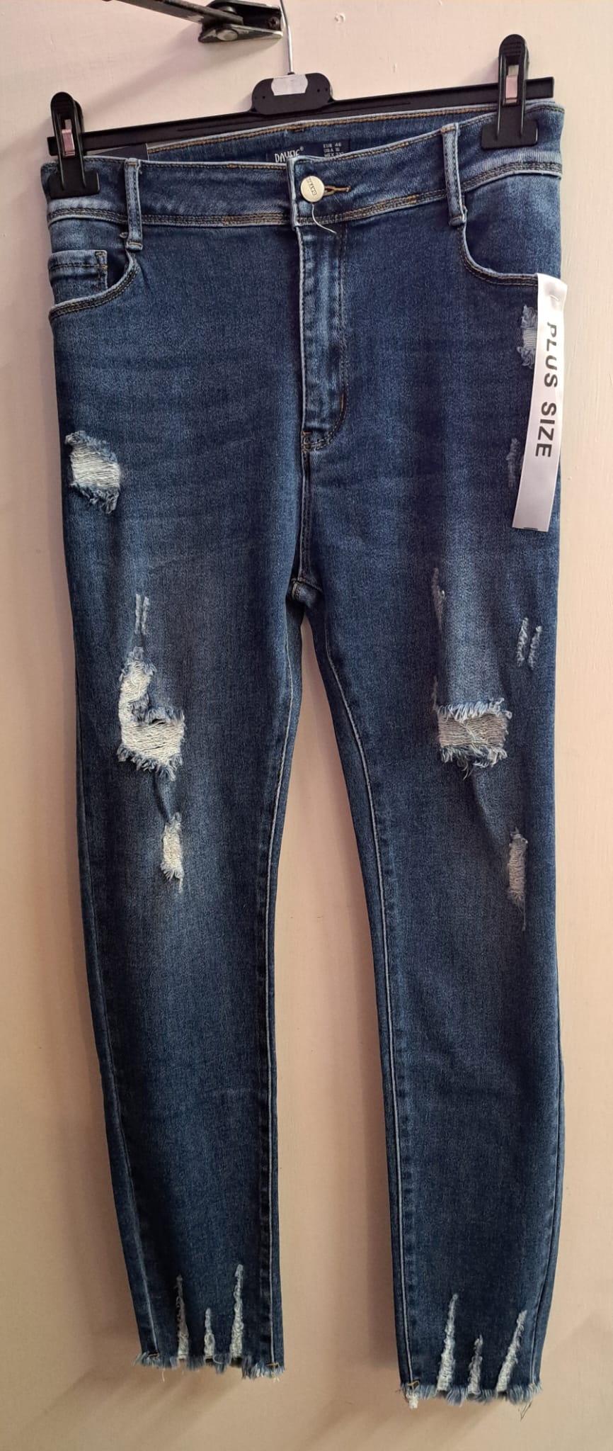 Daysie Plus Size Dark Blue Ripped Jeans