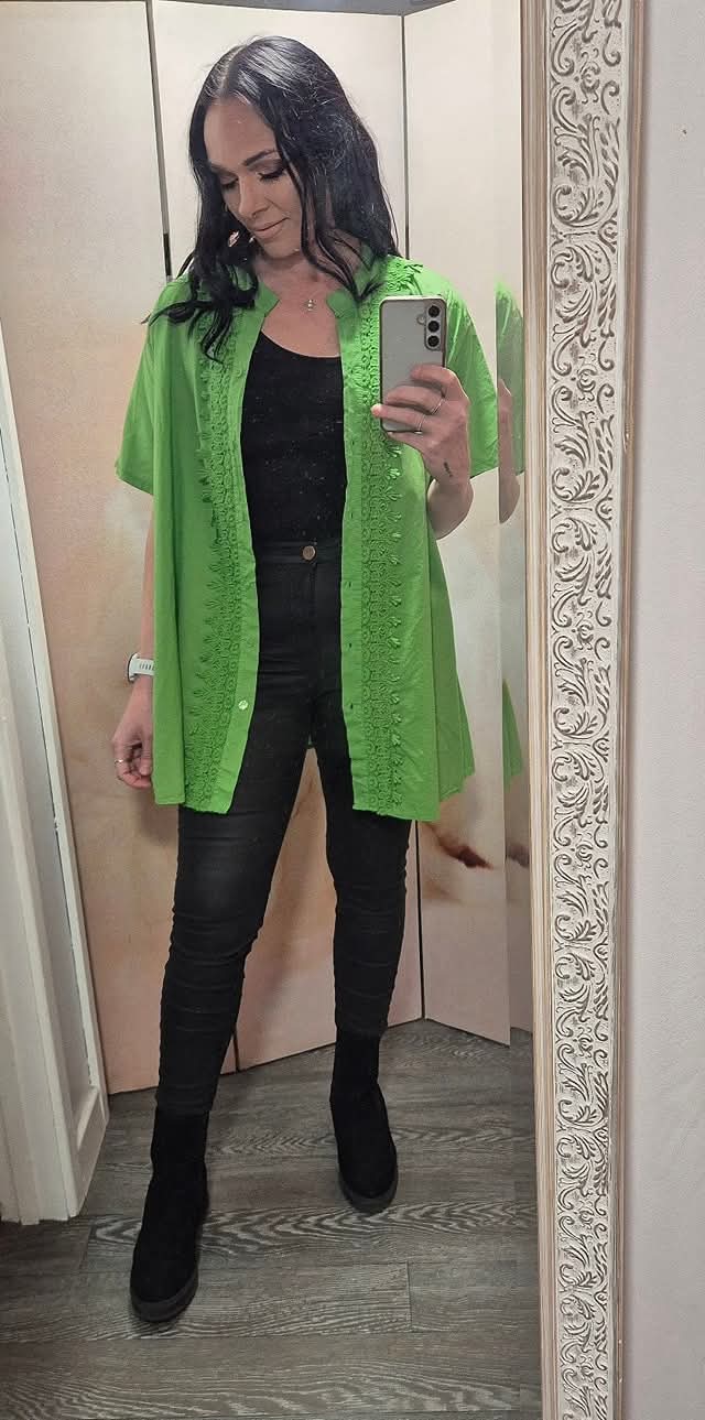 New lace front blouse