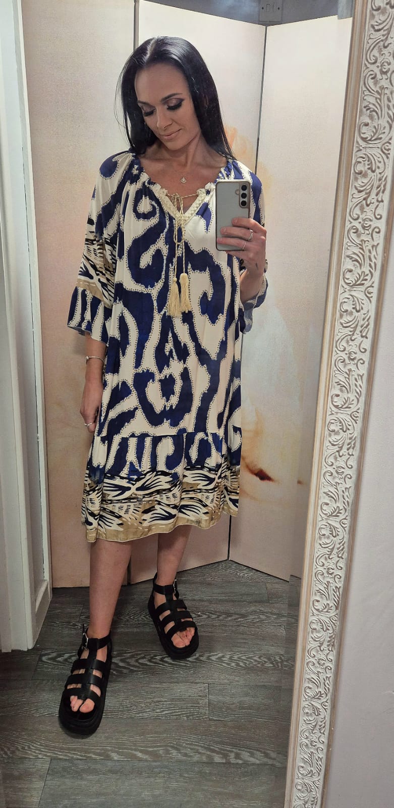 New Blue swirl tunic