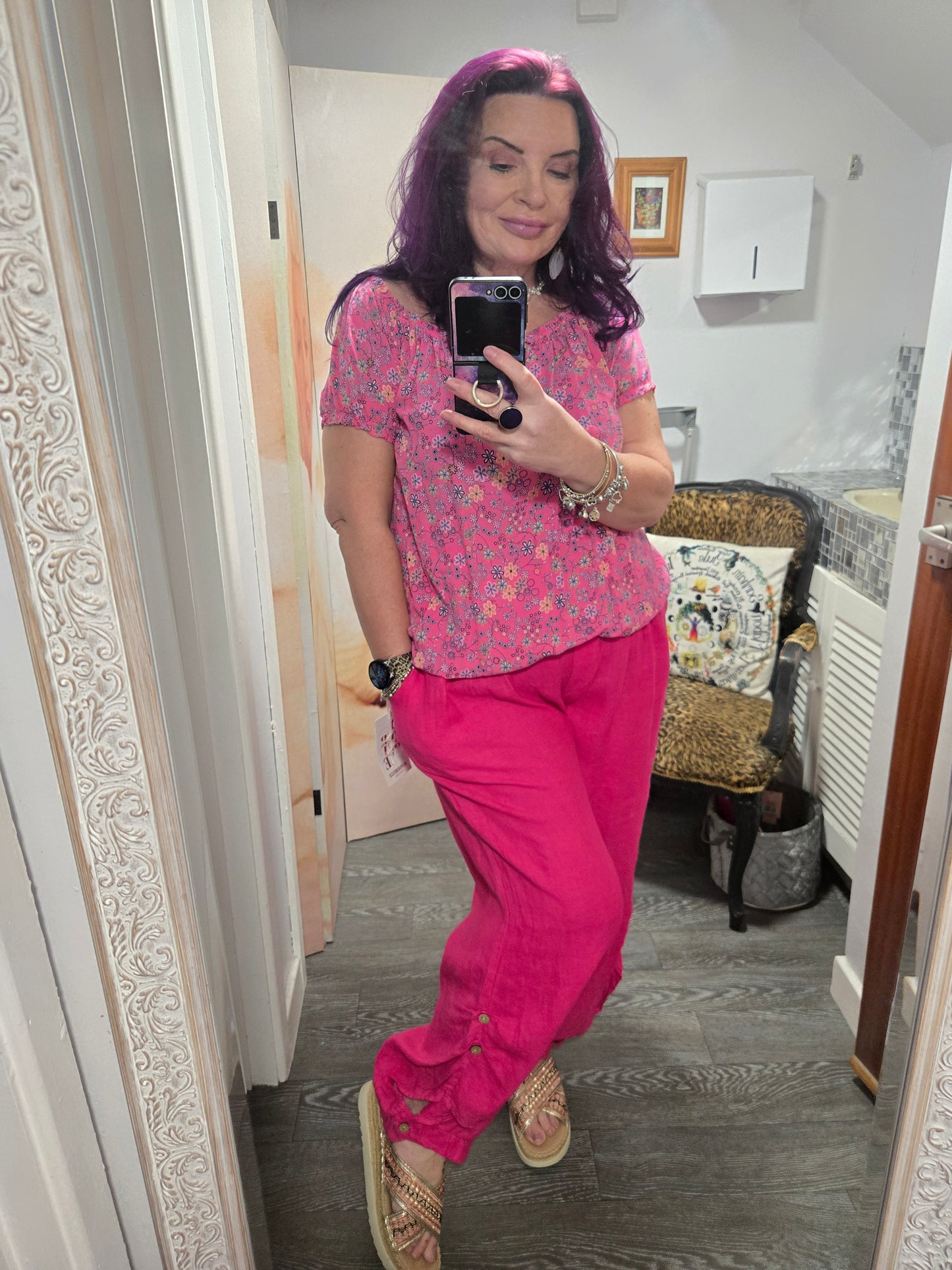 New superbelle linen trousers