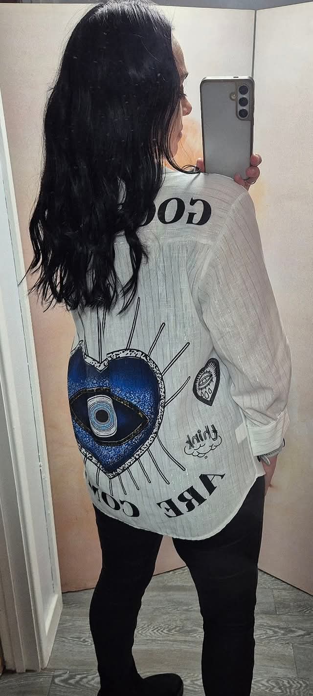 New funky eye blouse
