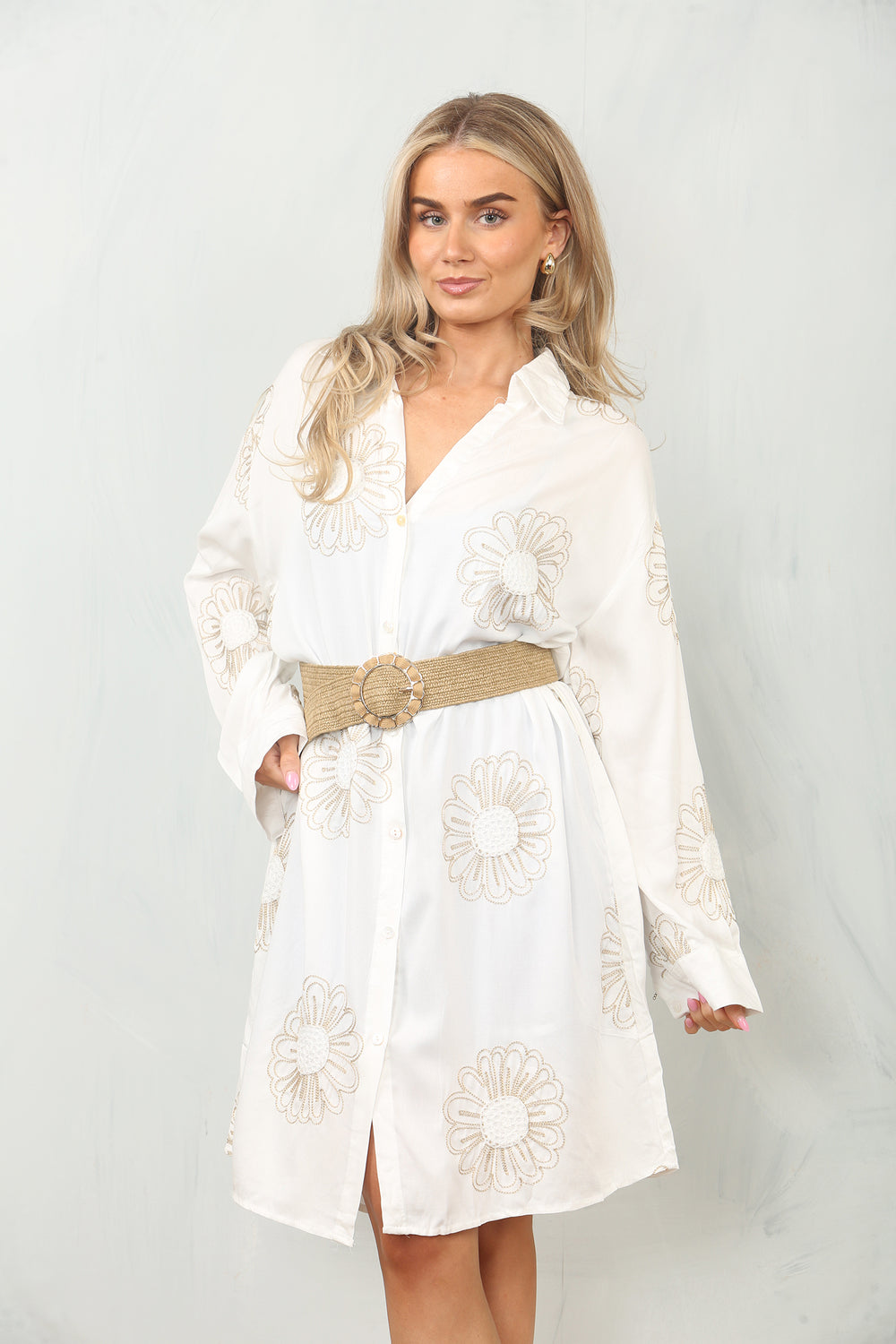 New boho dress tunic with hessian belt.