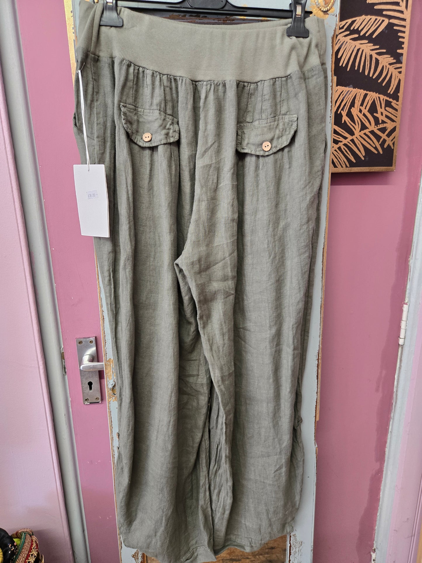 New superbelle linen trousers