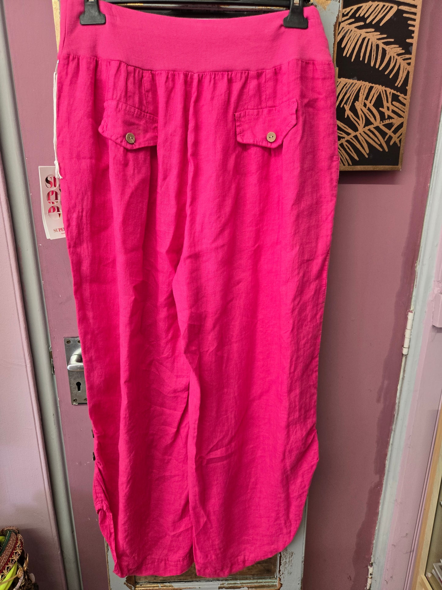 New superbelle linen trousers
