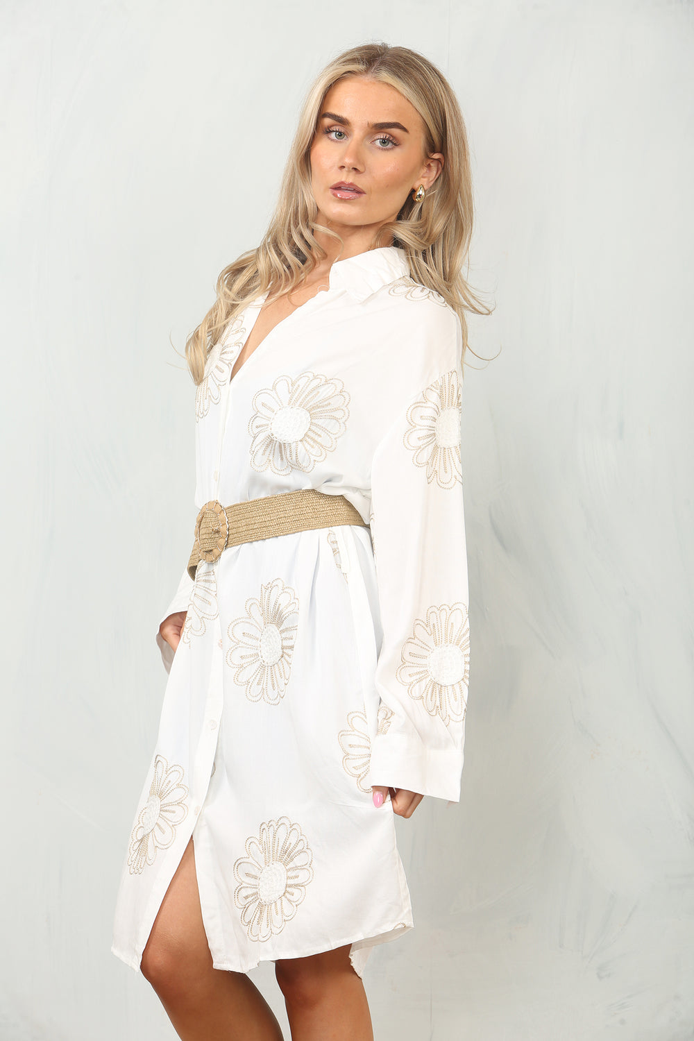 New boho dress tunic with hessian belt.