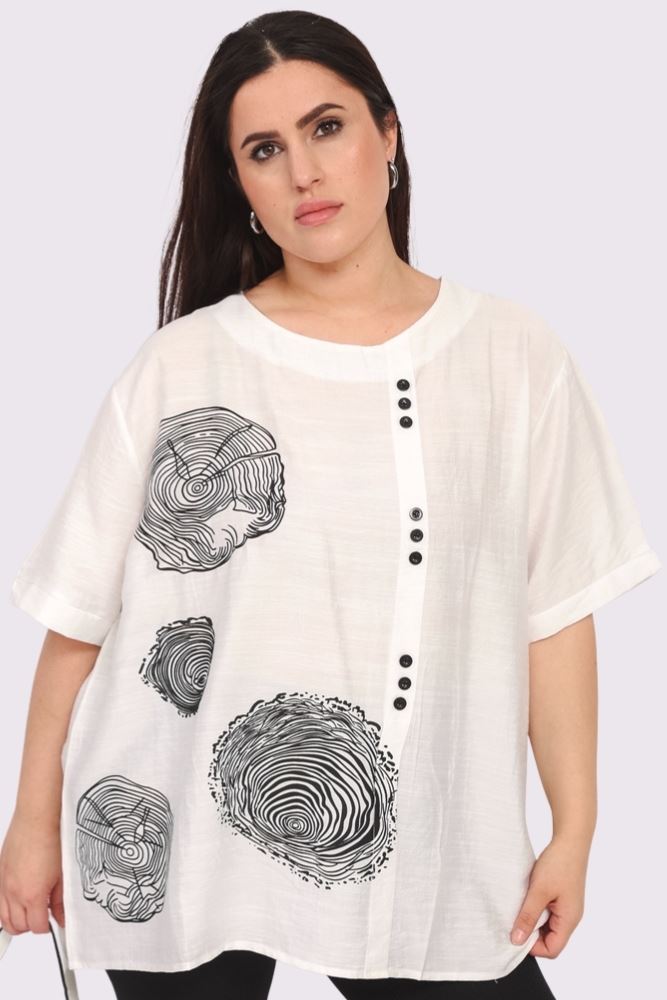 New cotton thumb print top