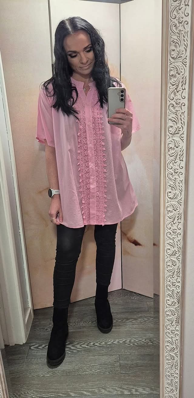 New lace front blouse