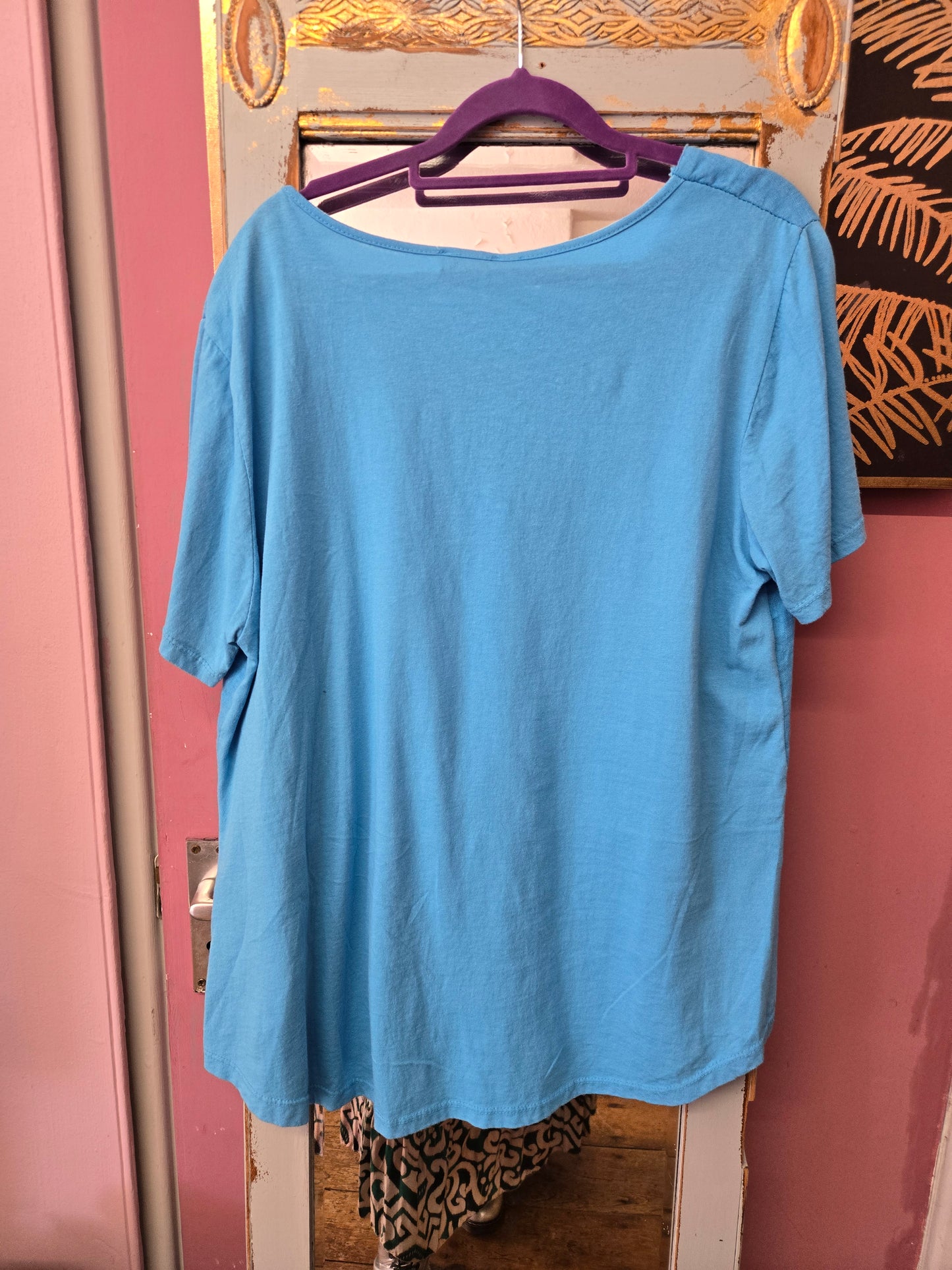 New goose island tshirt back linen top