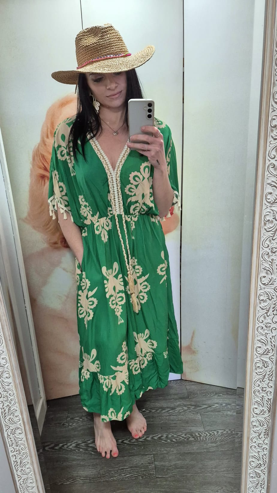 Queen short sleeve boho dress