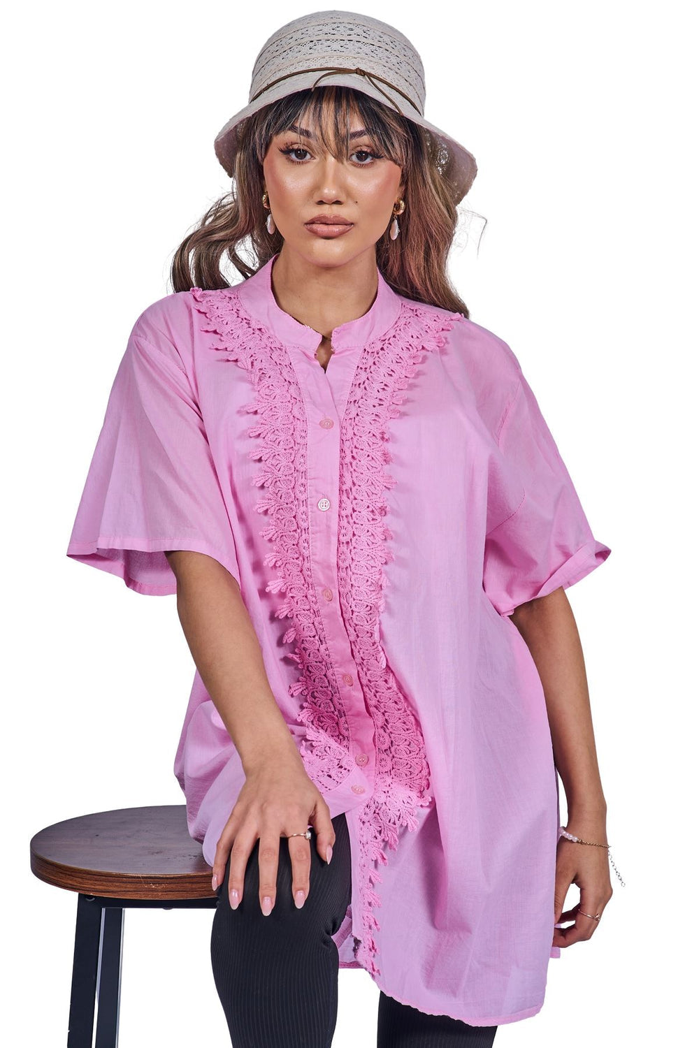 New lace front blouse
