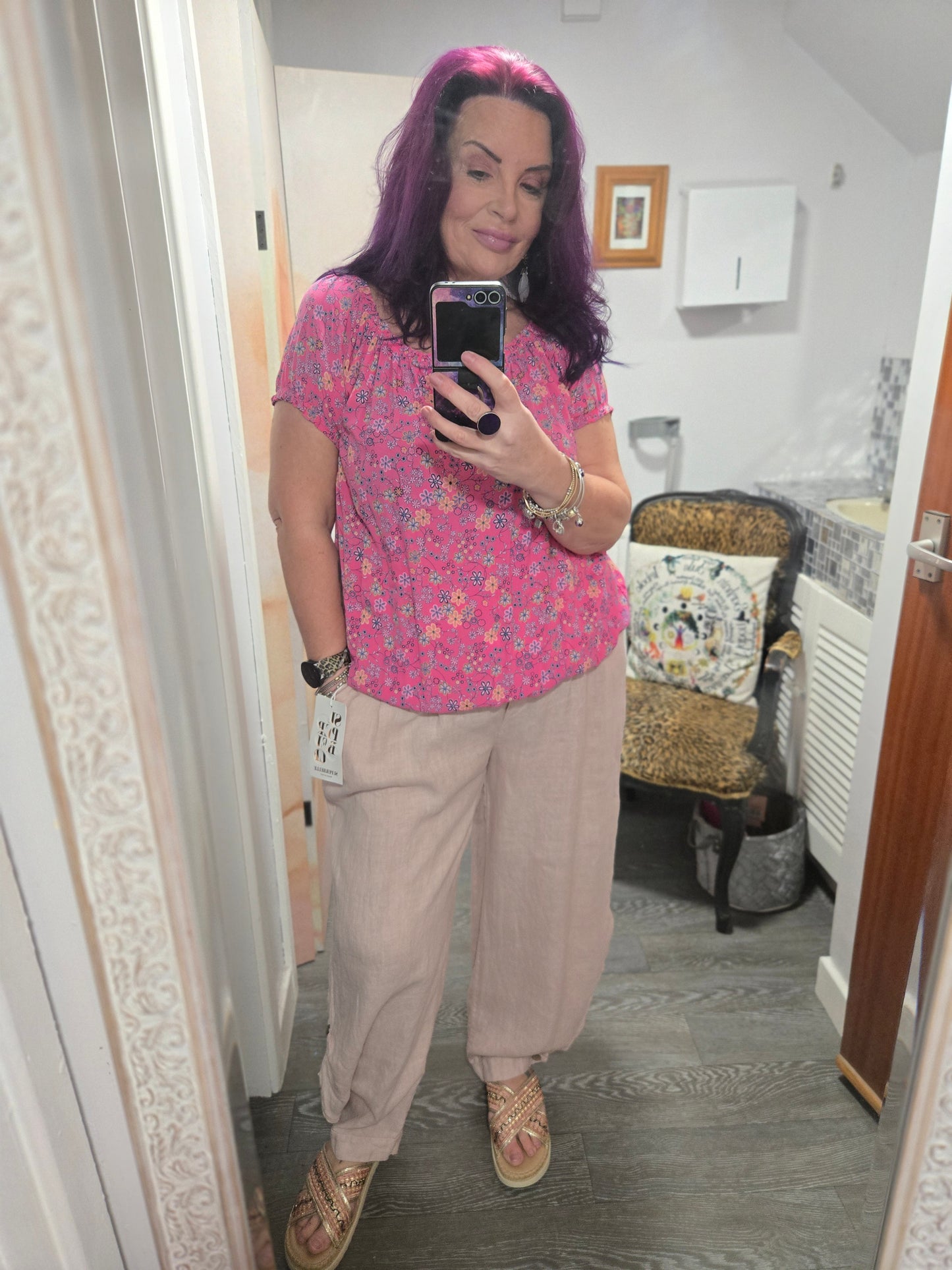 New superbelle linen trousers