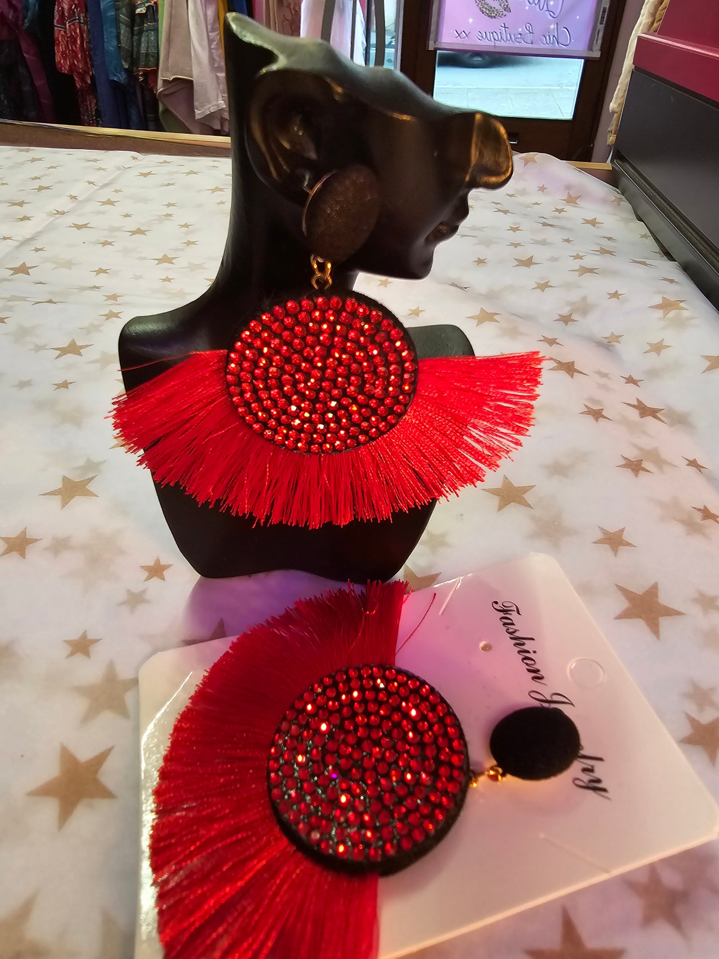 Bead drop earrings