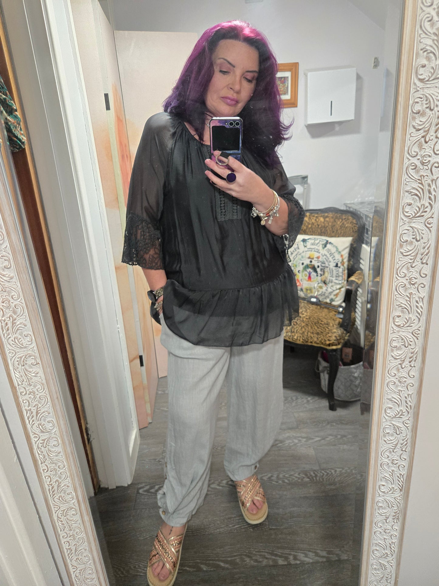 New superbelle linen trousers