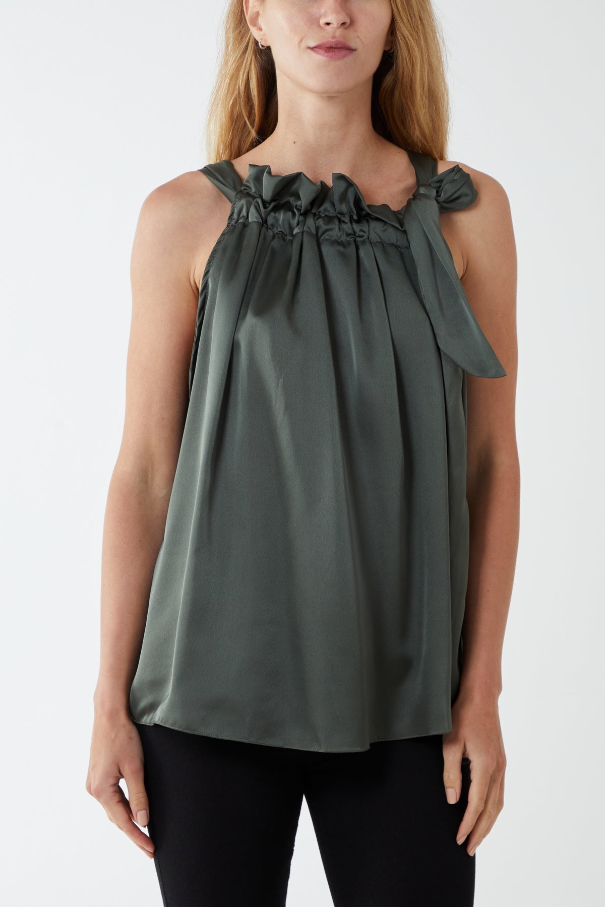 Satin halter neck top