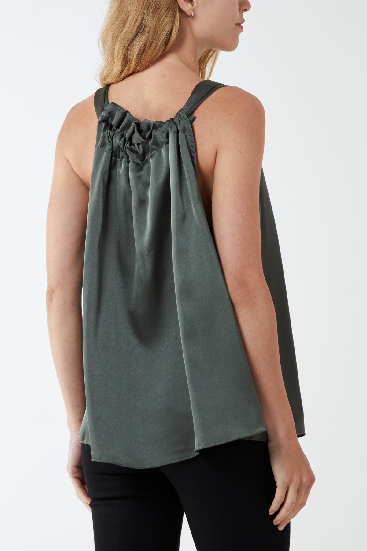 Satin halter neck top