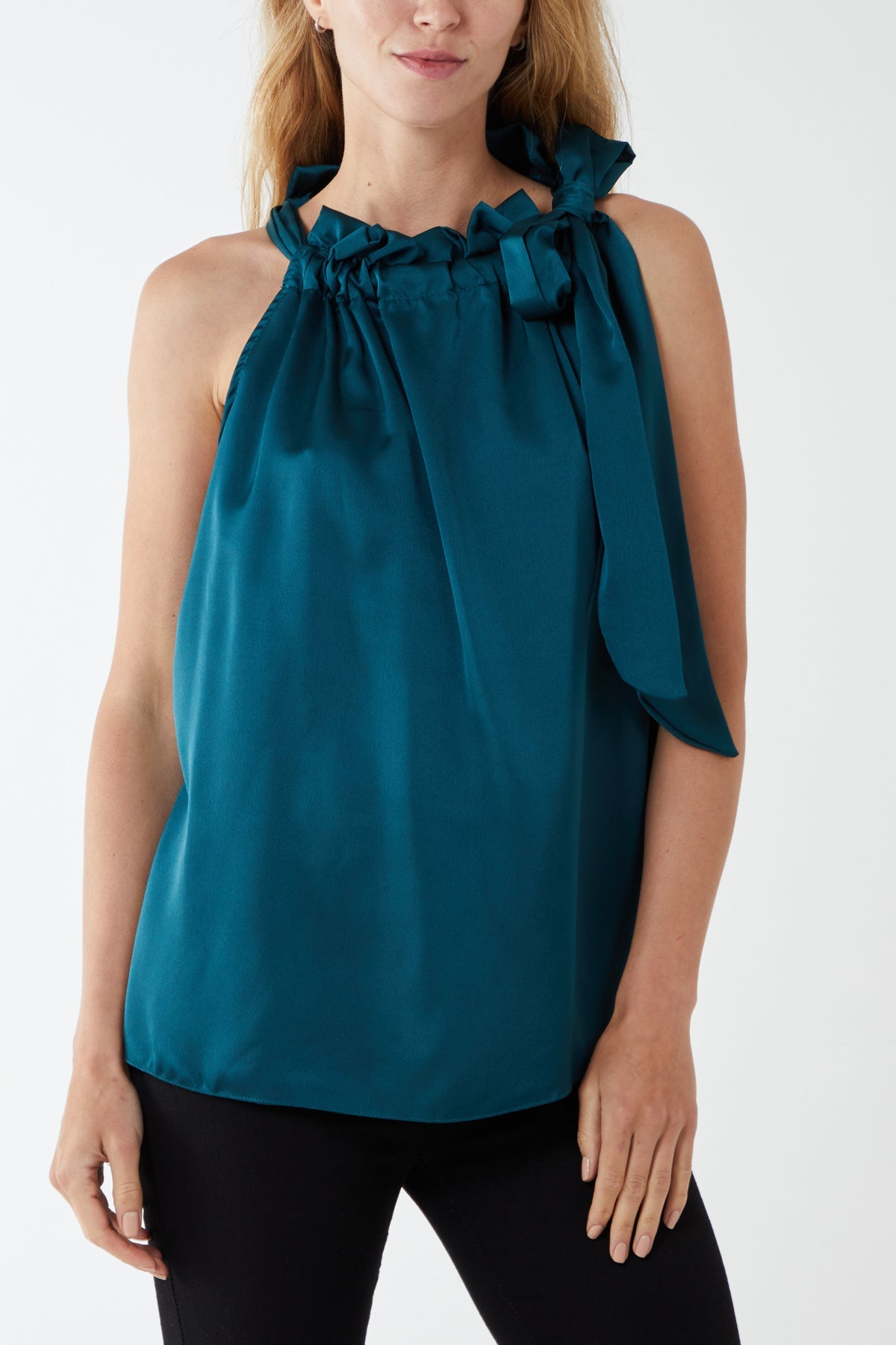 Satin halter neck top