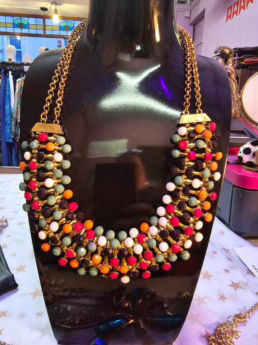 Multi colour bead necklace