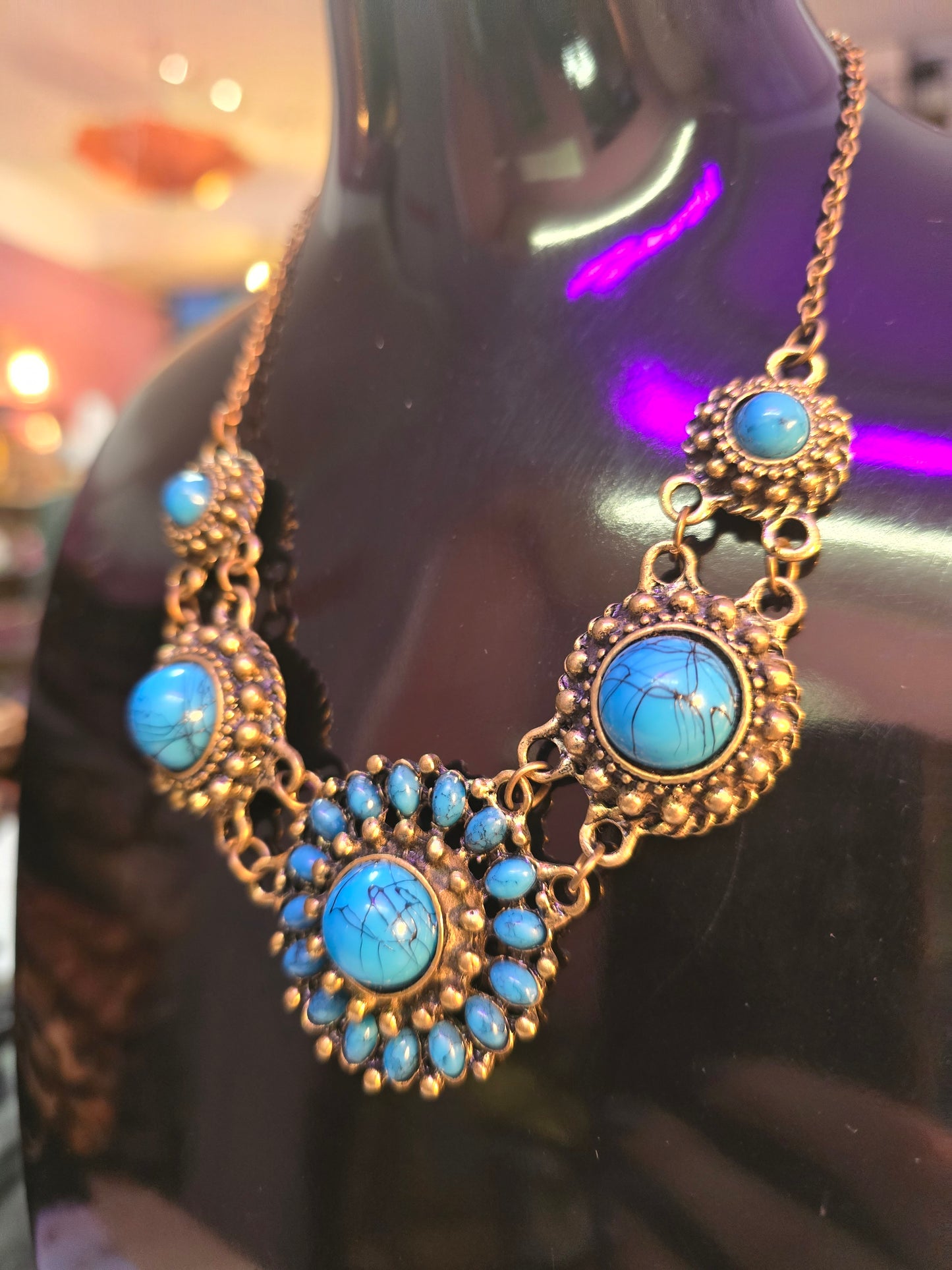 Blue stone necklace