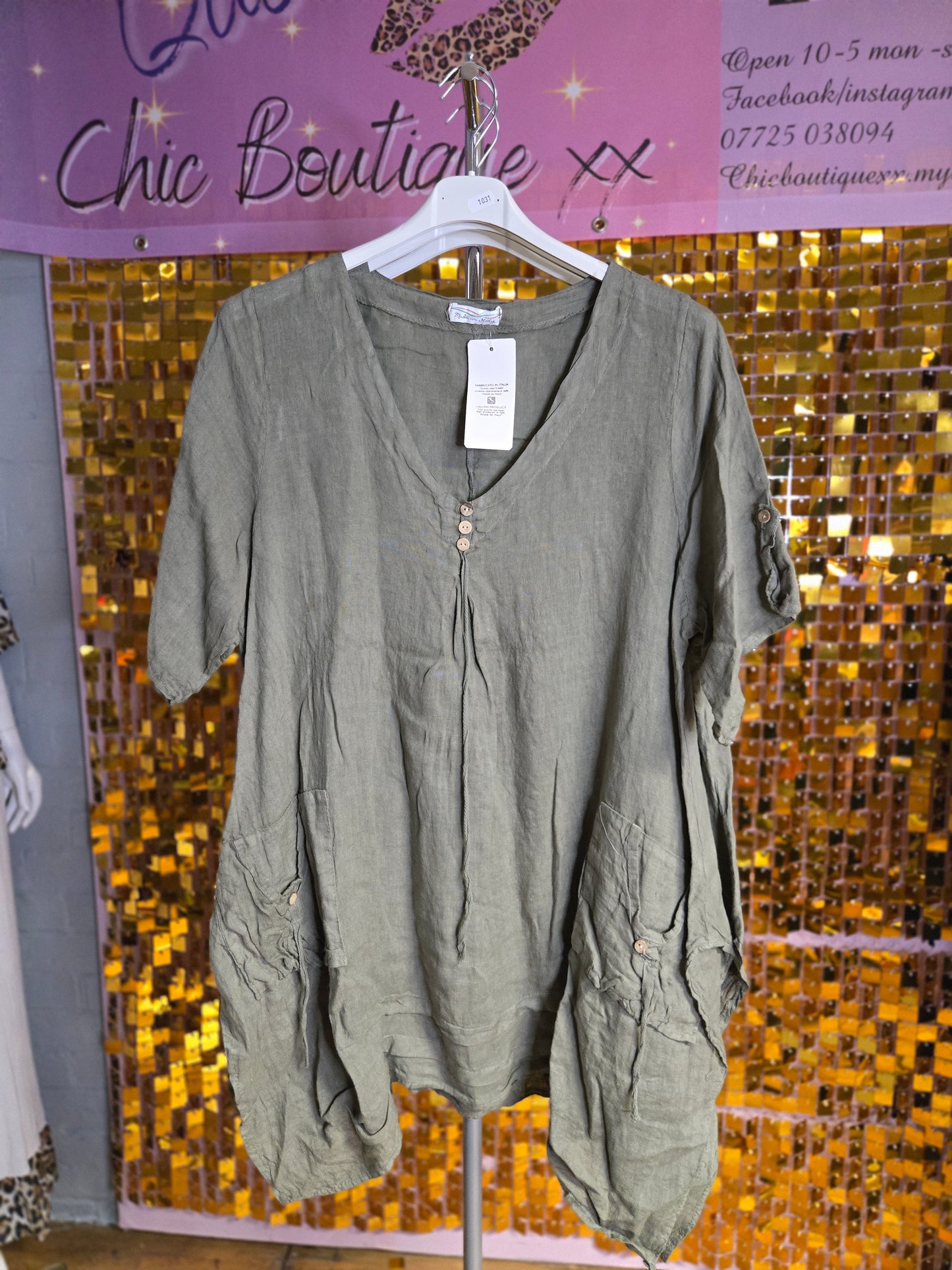 New linen quirky top