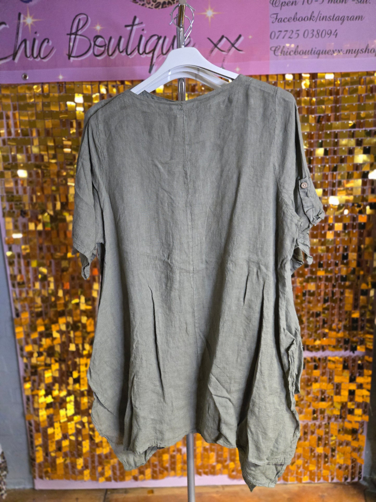 New linen quirky top