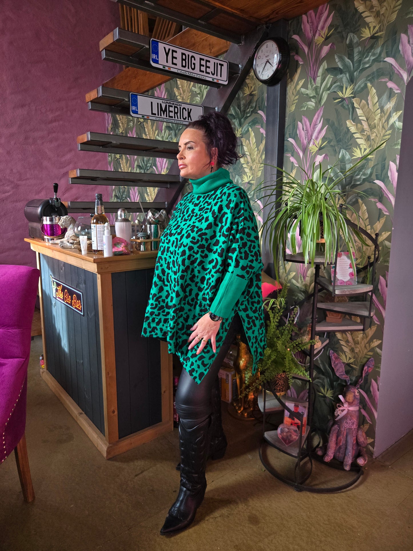 New Animal print jumper dress