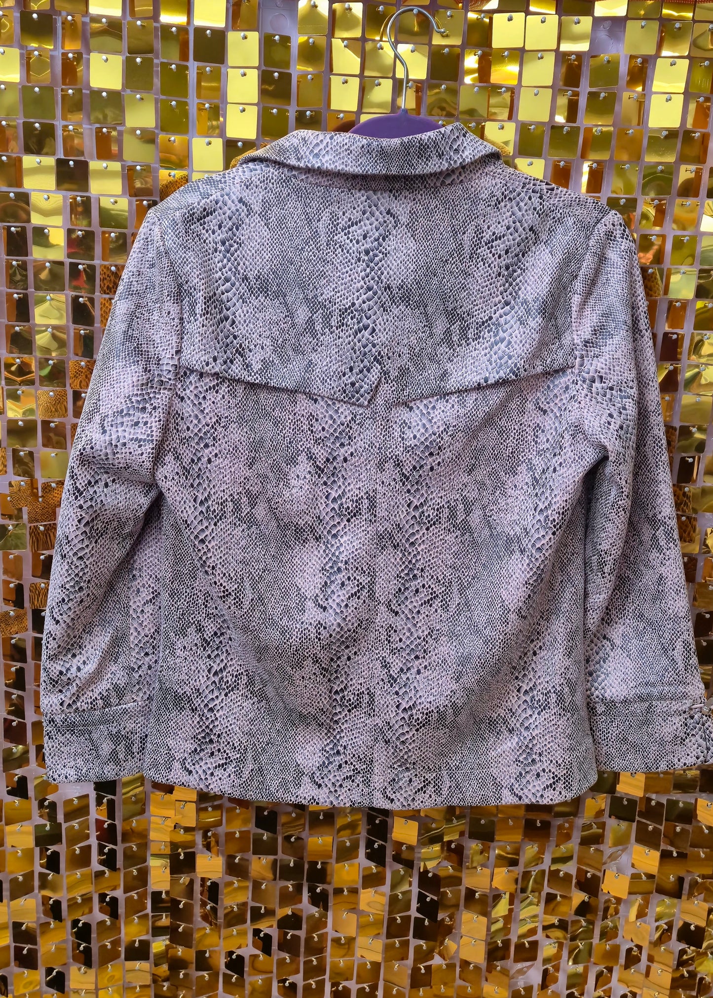 New Faux Suede Snake Print Blazer