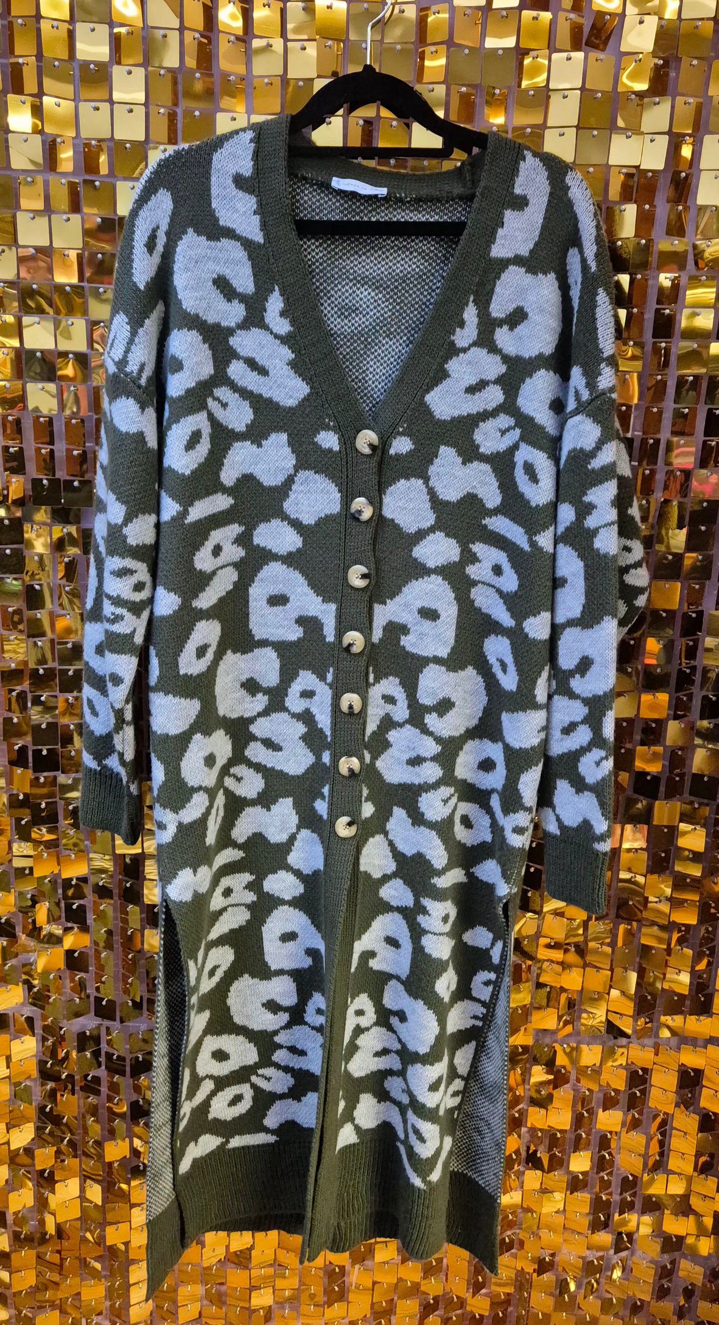 Animal Print Longline Cardigan