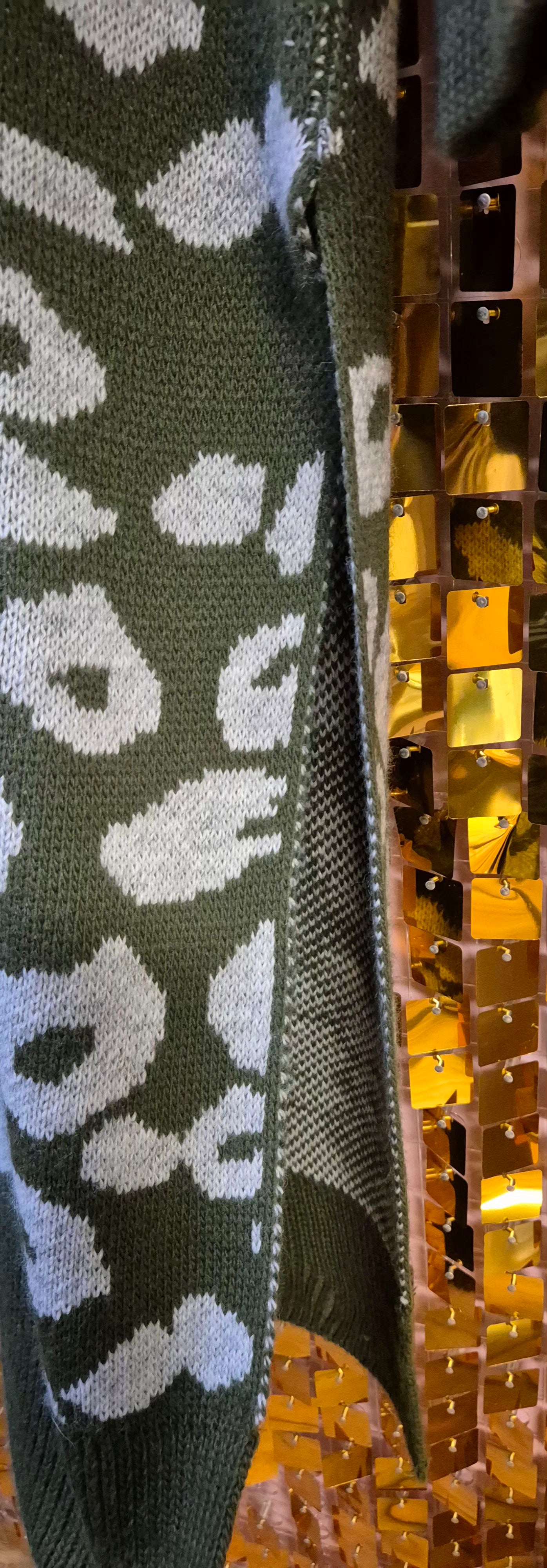 Animal Print Longline Cardigan