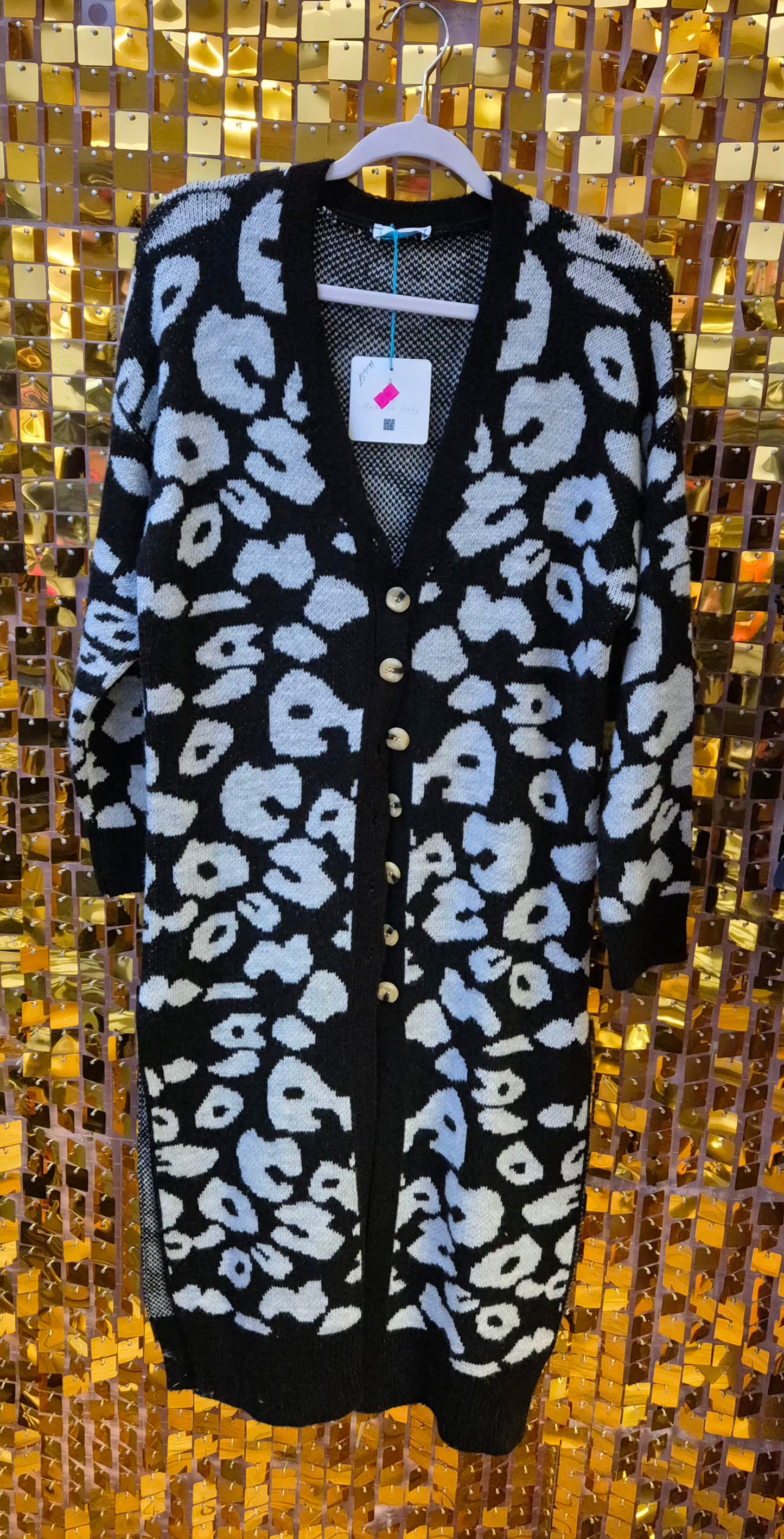 Animal Print Longline Cardigan