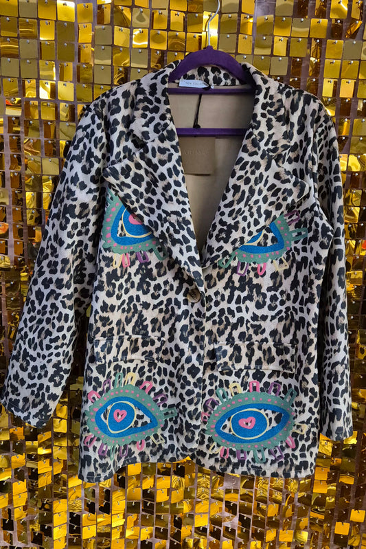 Leopard 'Eye Design' Blazer