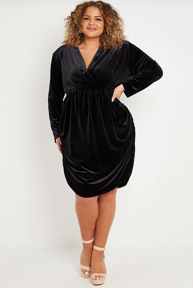 Velvet  Queen size long sleeved dress.