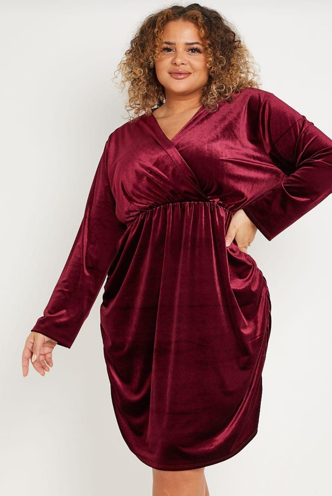 Velvet  Queen size long sleeved dress.