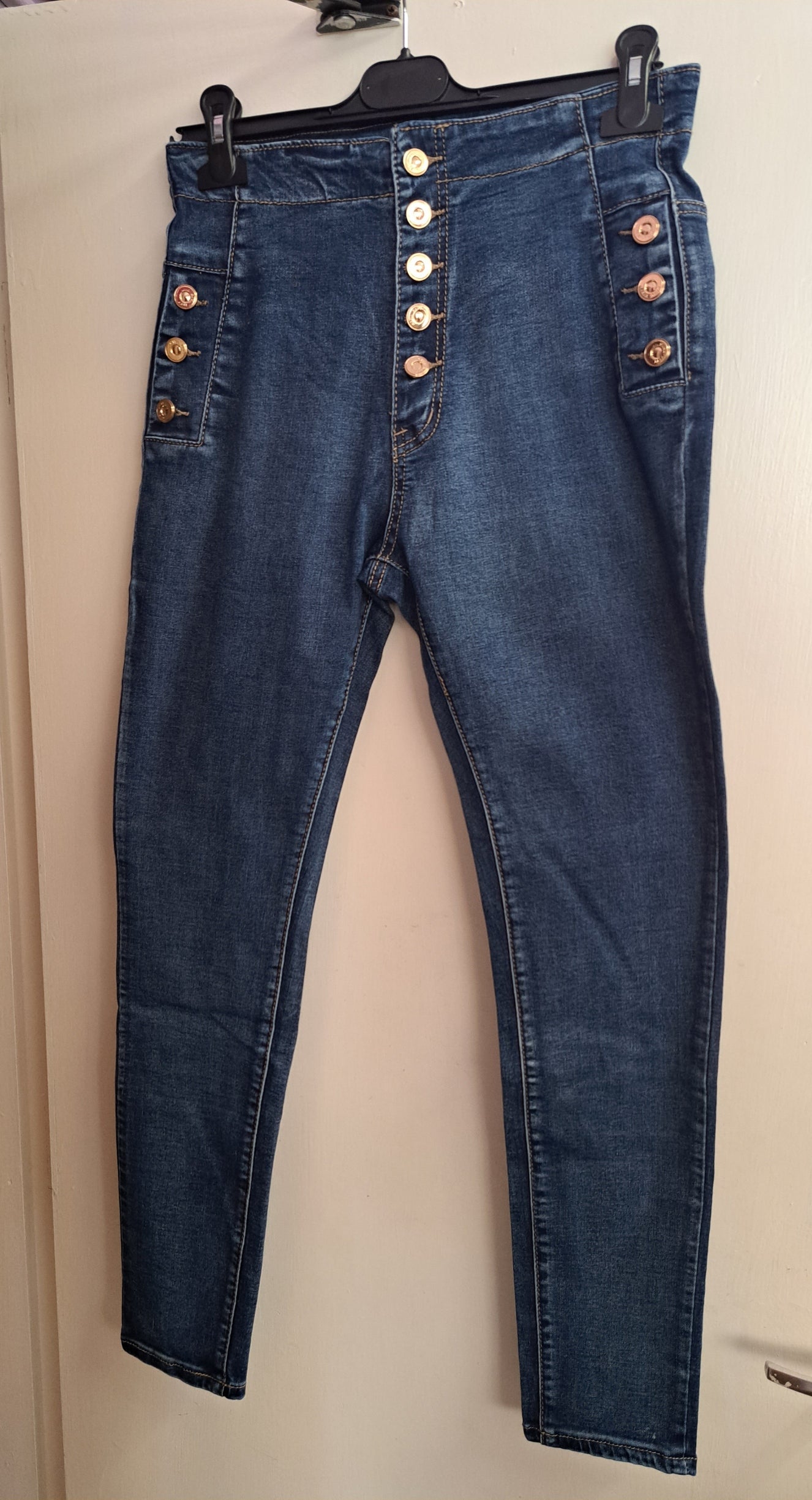 Girl Vivi Front & Side Button Jeans