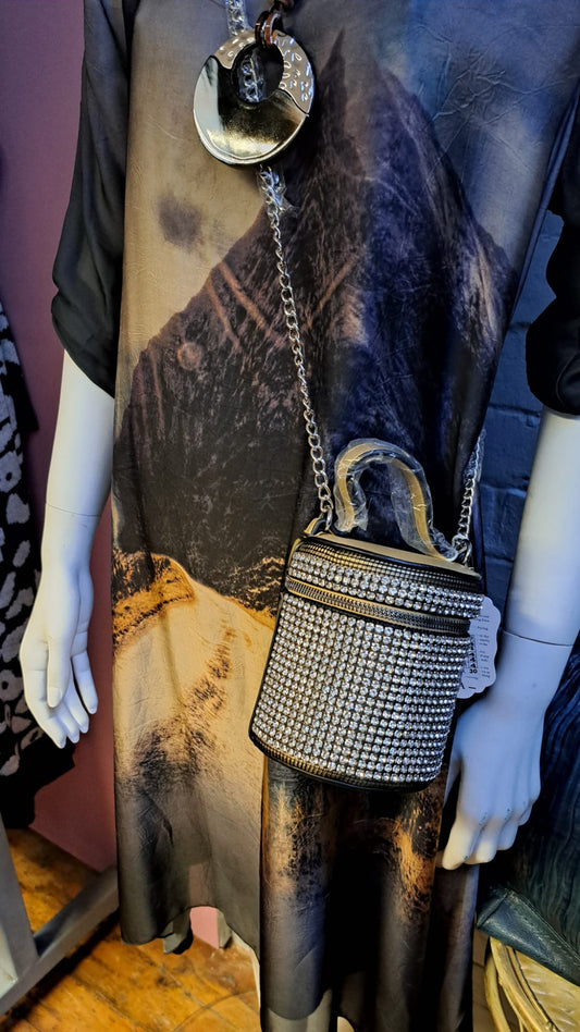 Diamanté bucket bag