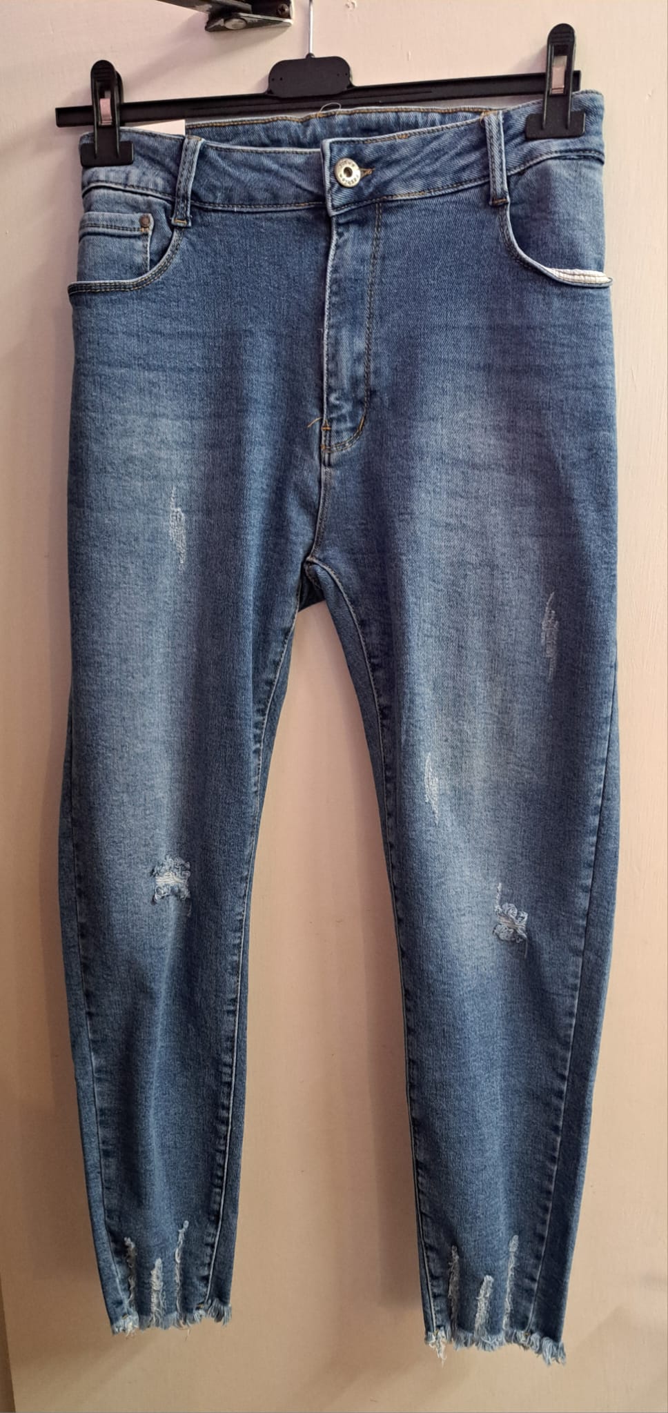 G-Smack Blue Frayed Hem Jeans