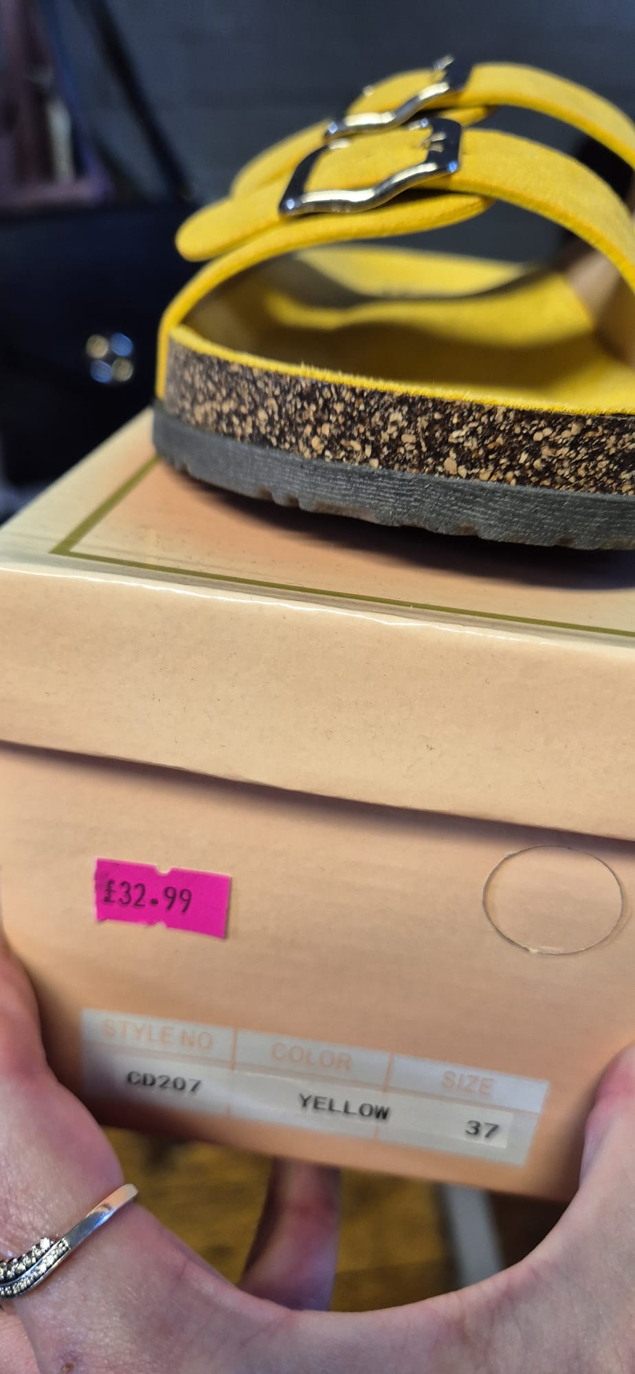 Reduced - Mustard Buckle Sandal