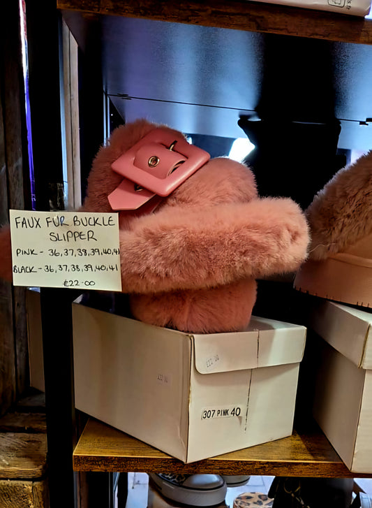 Reduced - Pink Fluffy Mule