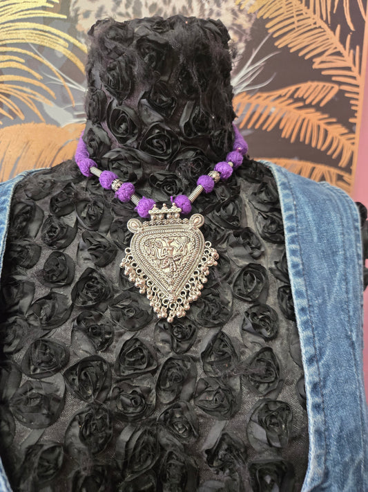 Purple Indonesian necklace