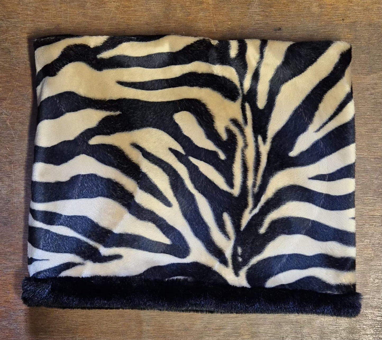 Faux zebra snood