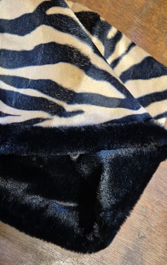 Faux zebra snood