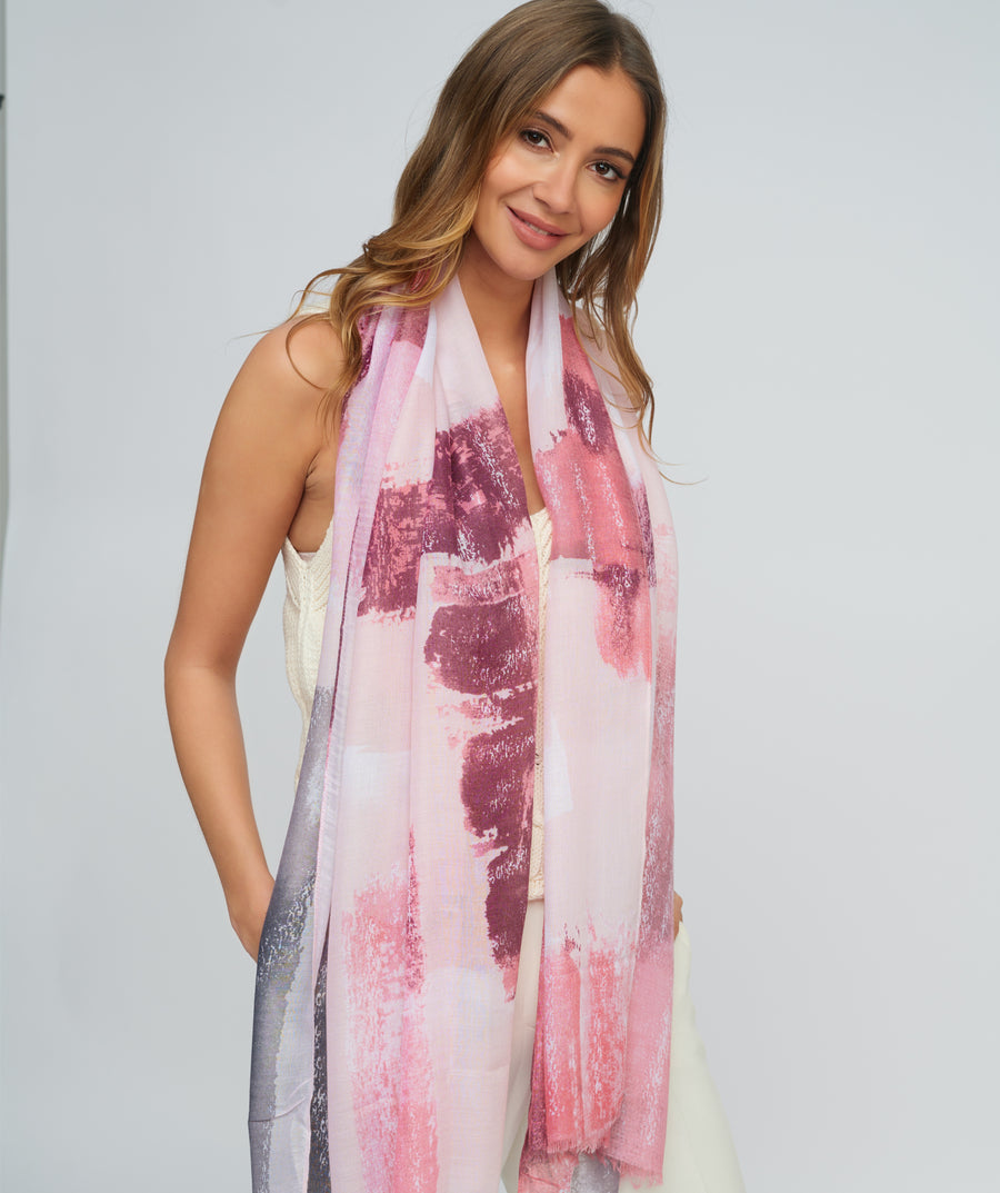 Pink abstract pia rossini scarf 💖