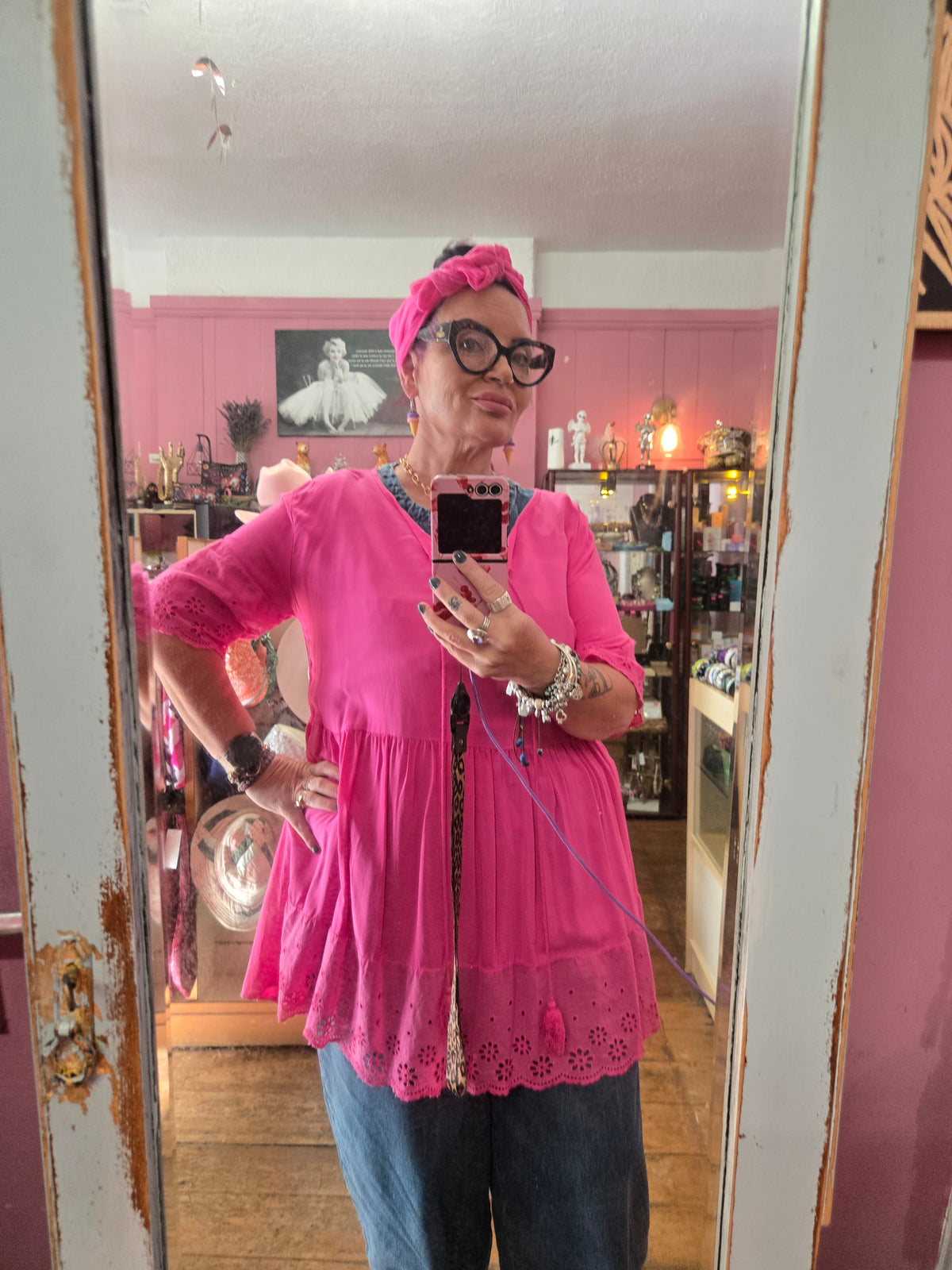 Pink gypsy top