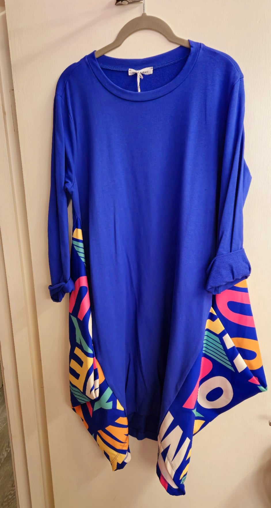 Sweatshirt tunic abstract onesize