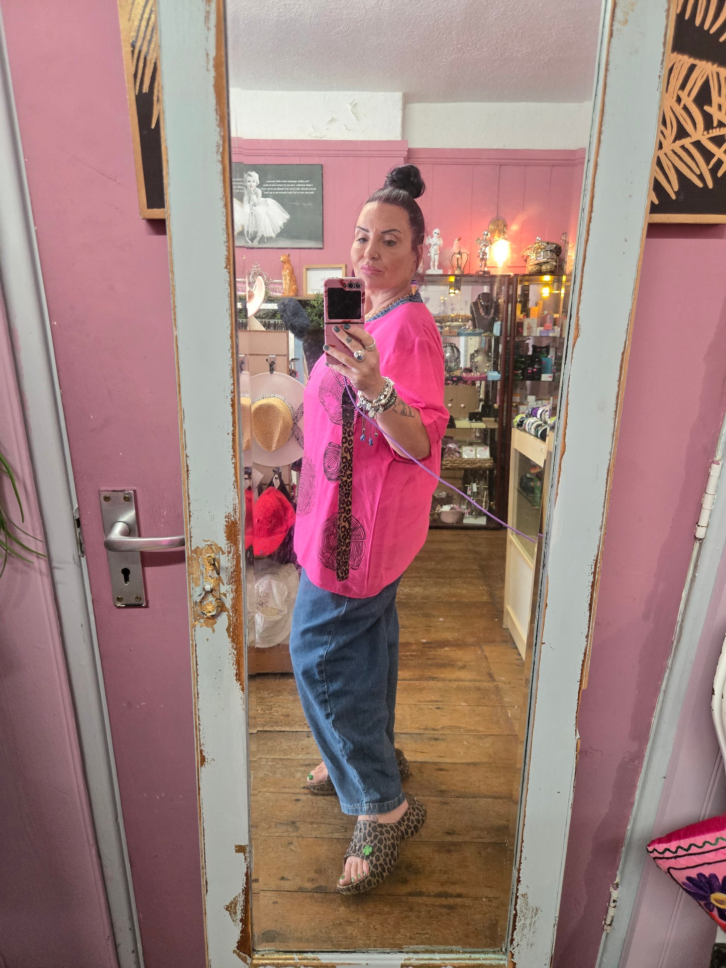 Pink Thumb print top