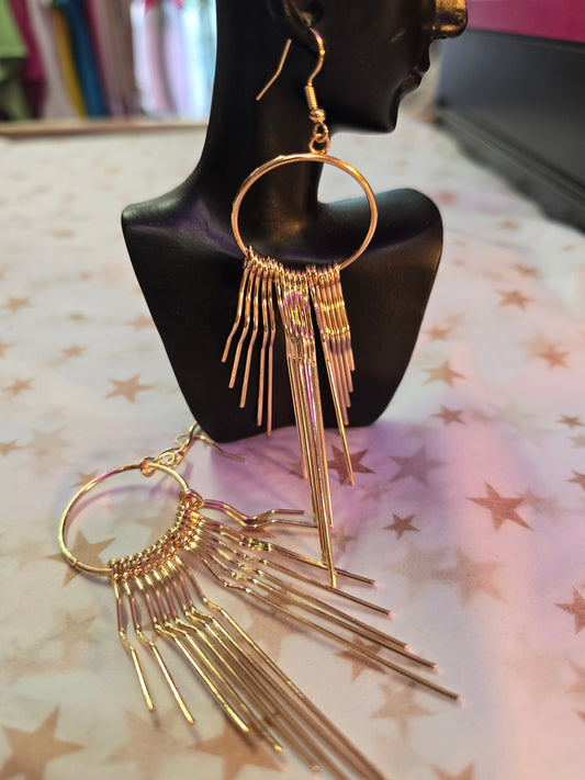 Gold dangle earrings