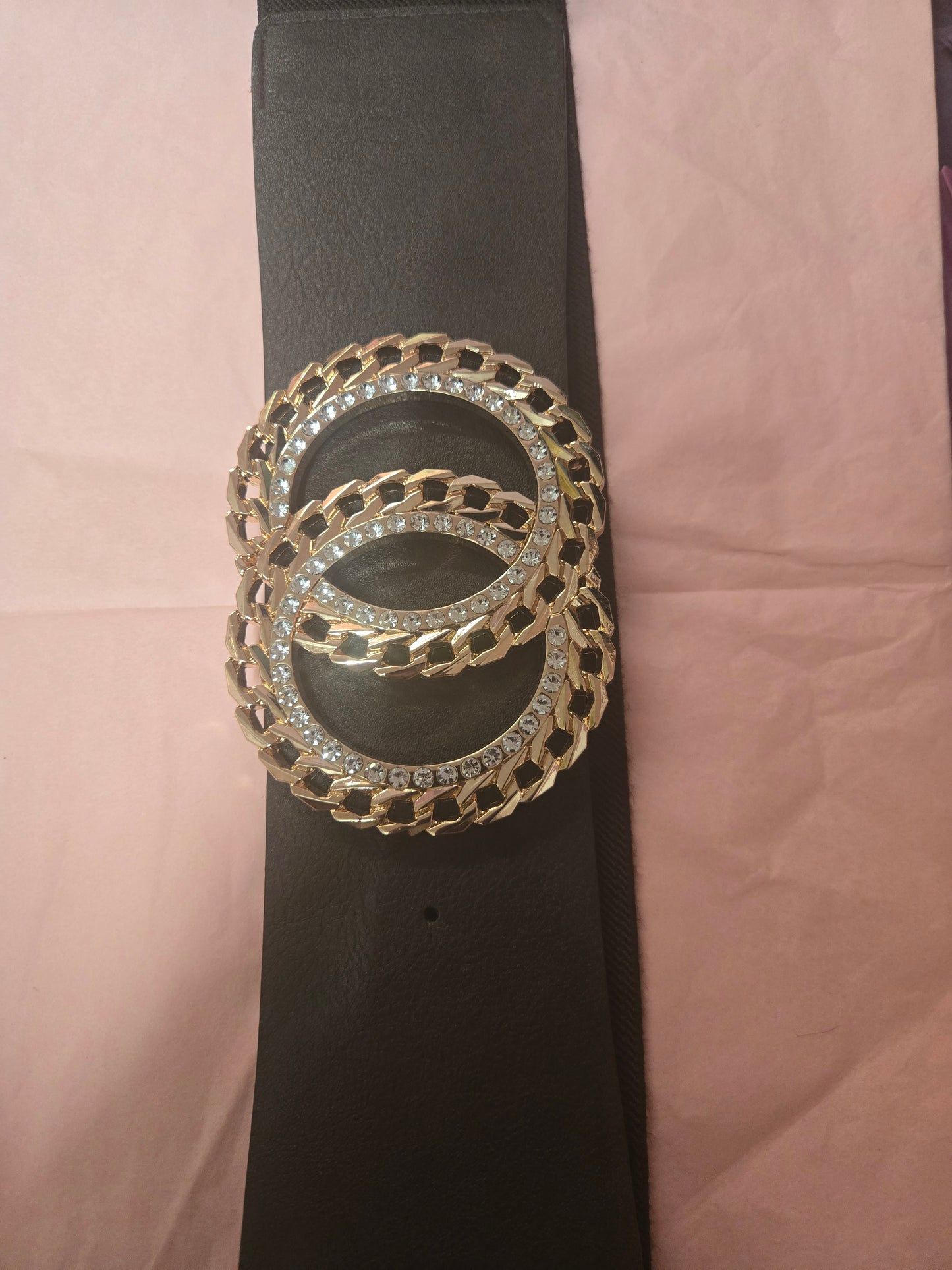 Double chain pattern belt