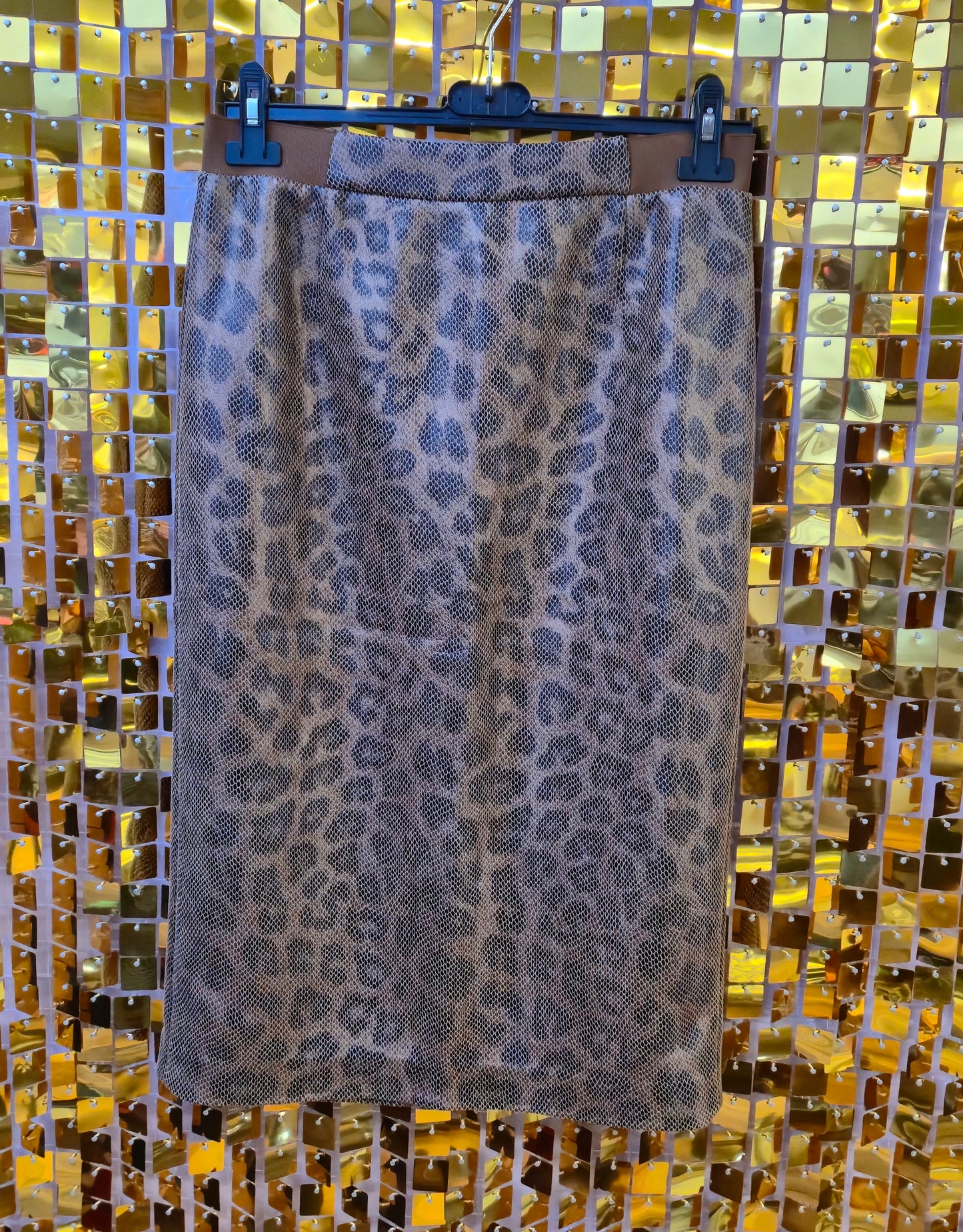 New Jayley Faux Suede Animal Print Skirt